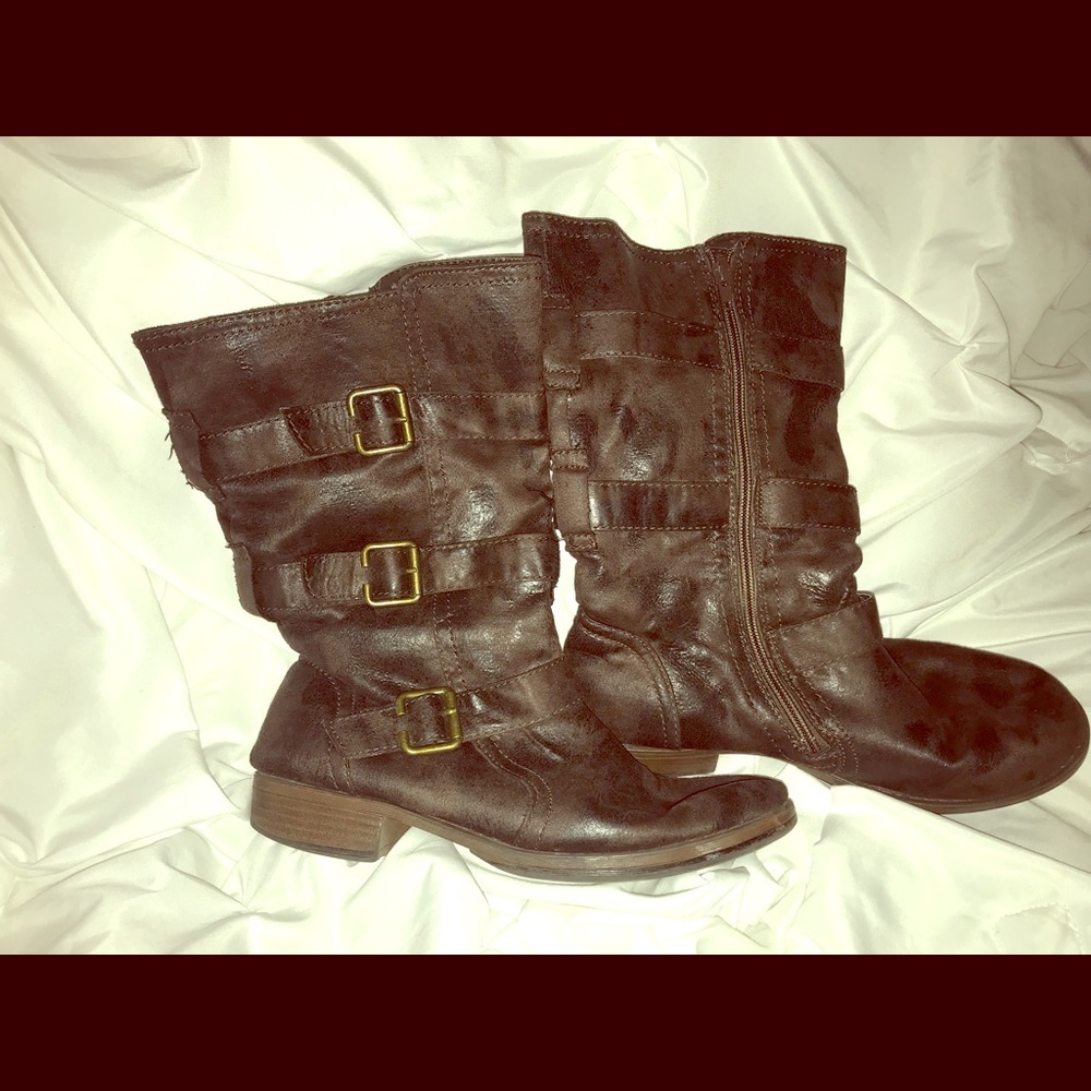 ✨MOTO-INSPIRED BUCKLED BOOTS, RUFF HEWN✨